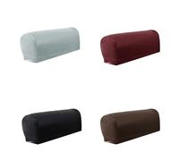 ZPFDSG Funda Reposabrazos Sofa 1 par de Fundas reposabrazos sofá Piel sintética for Sala Estar, extraíbles y elásticas(Black)