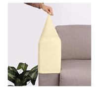 ZPFDSG Funda Reposabrazos Sofa 2 Guantes elásticos Antipolvo for reposabrazos de sofá Terciopelo Zorro Plateado Color sólido(Beige)