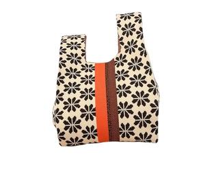 ZPFDSG Mujer Muñeca Nudo Bolso Bolso de Mano de Punto Hecho a Mano for Mujer, Mini Bolso de muñeca con Nudo de Flor, Bolso de Mano Informal japonés, Bolsas de Compras Reutilizables(Beige)