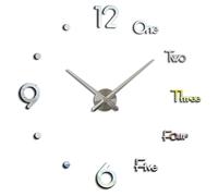 ZPFDSG Reloj de Pared DIY Pegatina de Reloj Pared 3D con números creativos, Puntos, Tres Combinaciones, Bricolaje, diseño Moderno, Arte Simple y Natural(Color 02)