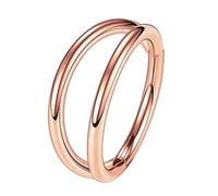 ZPGVWXKO Anillo para La Nariz, Puños para La Nariz, Regalos, Joyería Elegante para El Cuerpo, Anillos de Aro para El Tabique, Anillo para La Nariz Doble Abiert, 0.12 cm x 1 cm