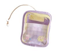 ZPGVWXKO Bolsa de Exhibición para Figuras Estuche Portátil para Coleccionables Caja de PVC Transparente con Llavero para Colgar Adecuado para Creaci, Violeta