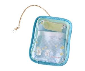 ZPGVWXKO Bolsa de Exhibición para Figuras Estuche Portátil para Coleccionables Caja de PVC Transparente con Llavero para Colgar Adecuado para Creaci, Azul
