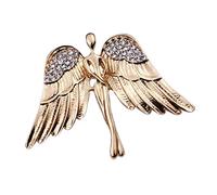 ZPGVWXKO Broche de de ángel a La Moda, Broche de Cristal Encantador, Pin para Hombres Y Mujeres, Oro