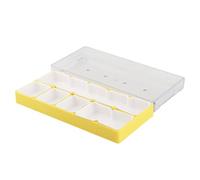 ZPGVWXKO Caja de Almacenamiento para Piezas de Mecanismos de Reloj, Contenedor para Relojes, Organizador Multiusos para Pendientes Y Collares, Funda para, Amarillo, universal