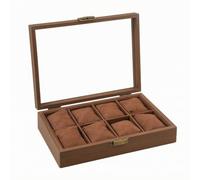 ZPGVWXKO Caja Relojes con Cojines Inriores | Para Colecciones, Caja Relojes PU con acabado imitación, Cómoda, 8 Ranuras