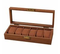ZPGVWXKO Caja Relojes con Cojines Inriores | Para Colecciones, Caja Relojes PU con acabado imitación, Cómoda, Estilo B 6 Espacios