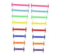 ZPGVWXKO Cordones Elásticos de Silicona Sin Nudos, Cordones Planos Elásticos de Silicona, Adecuados para Calzado Deportivo, Niños, Adultos Y Padres, Color mezclado, tal como se describe