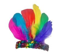 ZPGVWXKO Diadema de Plumas, de Plumas para Cosplay, Carnaval, Actuaciones en, Danza, Multicolor