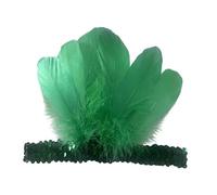 ZPGVWXKO Diadema de Plumas, de Plumas para Cosplay, Carnaval, Actuaciones en, Danza, Verde