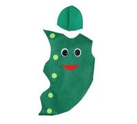 ZPGVWXKO Disfraz Infantil de Verdura, Traje de Cosplay Reutilizable para Niñas con Sombrero, Disfraz para Baile de Máscaras Y Actuaciones en, Edamame