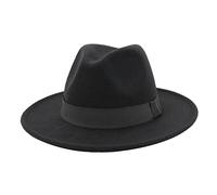 ZPGVWXKO Juego de 2 Sombreros Fedora Estructurados Estilo Retro de Invierno de Manhattan, Sombrero Panamá, Gris Oscuro