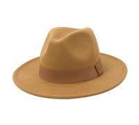 ZPGVWXKO Juego de 2 Sombreros Fedora Estructurados Estilo Retro de Invierno de Manhattan, Sombrero Panamá, Beige