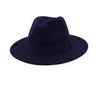 ZPGVWXKO Juego de 2 Sombreros Fedora Estructurados Estilo Retro de Invierno de Manhattan, Sombrero Panamá, Armada