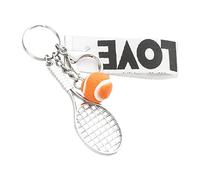 ZPGVWXKO Llavero Tenis Colgante Anillo Pulsera Diseño Innovador de Raqueta y Pelota en Aleación para Ocasiones Deportivas Regalo a Niños y Colección Adecuado