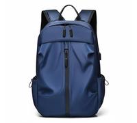 ZPGVWXKO Mochila para Portátil Mochila Bolso de Oxford Resistente y Poliéster con Conexión Usb y Espalda Ergonómica con Banda para Equipaje y Organización, Azul