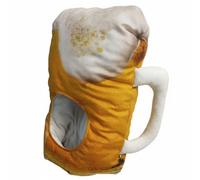 ZPGVWXKO Sombrero de Cerveza de Peluche Ligero Transpirable Gorro Disfraz Accesorio Impresión Detallada de Jarra con Asa y Espuma Realista Adecuado para Halloween Fotografía Encuentros Sociales