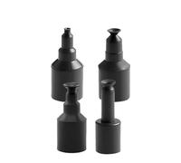 ZPL-2A/2B/3/4A/4B M4 M5 M6 Mini boquilla de aire de Metal blanco silicona negro ventosa de vacío 5 uds(ZPL-2A(5Pcs),Black)