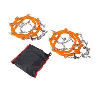 ZPLKKYGR Crampones para botas de senderismo zapatos antideslizantes de escalada al aire libre para senderismo montañismo caminar hombres mujeres naranja