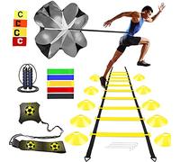 ZPONEED Set de Entrenamiento de fútbol Agility Speed Ladder, Escalera de Coordinación, Accesorios de Entrenamiento, escaleras de coordinación