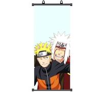 ZPPLD Póster de Naruto - Cuadro Enrollable de Anime Grande, Jiraiya, Figura de Anime, Videojuego de Desplazamiento, Tela para Decoración de Pared
