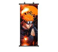 ZPPLD Póster de Naruto, cuadro enrollable de Naruto, póster de anime grande, póster de dolor de Naruto, figura de anime, videojuego, póster de tela para decoración de pared, póster de manga de 70 x 30