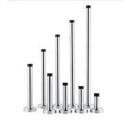 ZPPZ Tope de Puerta Autoadhesivo de Acero Inoxidable, Tope de Puerta Montado en la Pared Acero Inoxidable Puerta Soporte Parachoques de Goma Tope Paradas de Puerta para Hogar Oficina Pared Piso 9.5cm