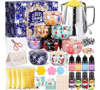 ZPQAODI Kit de fabricación de velas, juego de velas aromáticas, 8 latas de velas, 4 colores, forma de cera de abejas, para principiantes