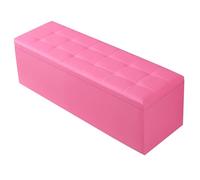 ZPRYZHD Banco con Asiento de y Espacio de Almacenamiento, Banco Multifuncional, Banco al Pie de la Cama, Ideal para Centros Comerciales y Cafeterías(Pink,47.2in/120cm)