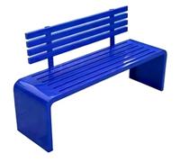 ZPRYZHD Banco de Jardín de Acero Galvanizado para Exteriores, Banco de Exterior con Respaldo, Reforzado y Estable, Ideal para Porche, Césped o Parque(Blue,70.8in/180cm)