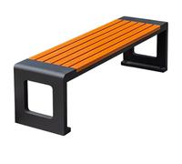 ZPRYZHD Banco de Jardín Exterior en Forma de U, Banco de Exterior, con Listones, Diseño de Una Sola Pieza, no Requiere Montaje, Ideal para Césped o Porche(Large)