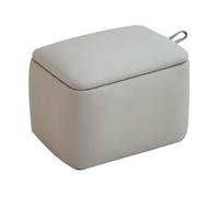 ZPRYZHD Reposapiés Moderno y Sencillo con asa Tapizado, Banco de Almacenamiento para Sala de Estar, Dormitorio y Entrada(Gray)