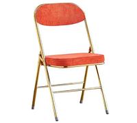 ZPRYZHD Silla Plegable con Asientos Acolchados, Sillas de Recepción de Cafetería, Sillas Comerciales Plegables Apilables para Interiores y Exteriores, para Oficina en Casa(Red)