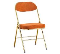 ZPRYZHD Silla Plegable con Asientos Acolchados, Sillas de Recepción de Cafetería, Sillas Comerciales Plegables Apilables para Interiores y Exteriores, para Oficina en Casa(Orange)