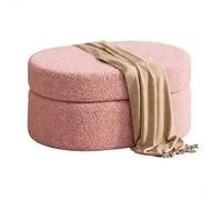 ZPRYZHD Taburetes Multifuncionales, Reposapies Sofa con Almacenamiento, Reposapiés Otomano Suave, Ahorra Espacio, Ideal para Sala de Estar, Dormitorio y Recibidor(Pink,Small)