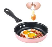 ZPSHYD 12cm Mini Sartén Antiadherente,Cacerola Multifuncional para Huevos,Sartén de Acero Inoxidable Rosa Bueno para Tortillas de Desayuno,Mini Cocina