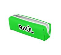 ZPUBLI+ Estuches Escolares de 22 cm Personalizados con Números, Fechas, Frases etc. Estuche básico para el Colegio Personalizado en sublimación o Bordado. (Verde Claro)