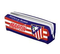 ZPUBLI+ Estuches Escolares Personalizados con Nombres, Fechas, Frases etc. Estuche Personalizado básico para el Colegio con Dibujos Originales. (Valencia) (Atletico Madrid, 22 cm)