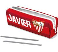ZPUBLI+ Estuches Escolares Personalizados con Nombres, Fechas, Frases etc. Estuche Personalizado básico para el Colegio con Dibujos Originales. (Sevilla FC, 26 cm)