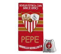 ZPUBLI+ Toalla Playa de Fútbol Personalizada (Sevilla FC 2, 50x30)