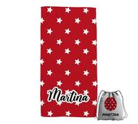 ZPUBLI+ Toallas de Playa o Ducha Personalizadas con tu Nombre. Toallas para Camping, para Piscina, Toalla para baño, Toalla de Ducha. (Toalla Estrellas)