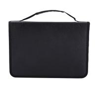 ZPurifylline Estuche para lápices de Gran Capacidad con 150 Ranuras, Organizador para bolígrafos de Tela de Cuero PU, portalápices Plegable con Cremallera y asa cómoda para Artistas, (Negra)