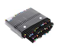 ZPurifylline Juego de 60 bolígrafos con gancho, bolígrafos de dibujo de acuarela, punta de fibra de punta fina de 0,4 mm, 60 herramientas de pintura de bricolaje de color para artistas,