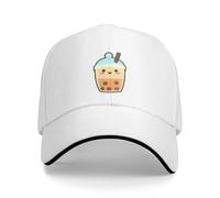 ZPUUCXOVS Gorras de béisbol de Bubble Tea Kawaii Happy Happy Casual Baseball Hats Ajustables Summer Unisex Baseball Hats Personalizables Polychromático