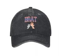 ZPUUCXOVS Gorras de béisbol Vintage Brat Rave Hombres Mujeres desgastadas Lavado Sombra Charli XCX Álbum Entrenamiento al Aire Libre Gorras Gorra