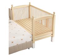 ZPVXRVQ Cama Empalmada Ensanchada, Estructura De Cama con Plataforma De Madera, Dormir La Cama Junto A La Cuna, Base De Madera Maciza, Adultos, Niños, Adolescentes, Montaje Simple(180x50cm)