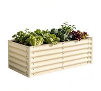 ZPVXRVQ Jardinera Exterior con Estructura De Acero Galvanizado para Cultivar Verduras, Flores Y Hierbas, Jardinera Galvanizada para Exterior con Fondo Abierto(106x61x43cm)