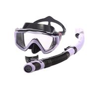 ZPVXRVQ Set de Snorkel Seco de 3 Piezas, Máscara Todo-en-uno para Nadadores Miopes(Purple)