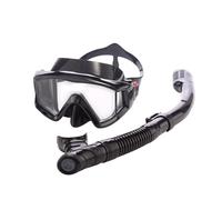ZPVXRVQ Set de Snorkel Seco de 3 Piezas, Máscara Todo-en-uno para Nadadores Miopes(Schwarz)