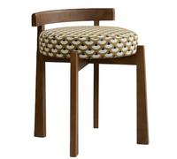 ZPVXRVQ Silla De Comedor, Taburete De Tocador, Silla De Vestidor Acolchada, Diseño con Patas De Madera Maciza, Adecuada para Comedor, Salón Y Dormitorio(Style 1)